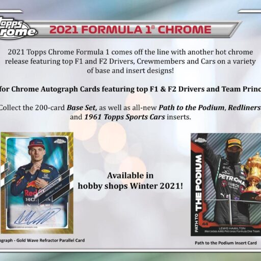 2021 Topps Formula 1 Chrome Hobby Racing