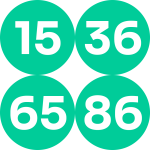 15 - 36 - 65 - 86