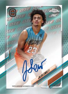 Chrome Autograph Aqua Red Refractor, Jalen Lewis