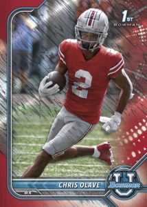 Base Card Red Shimmer Refractor Parallel, Chris Olave