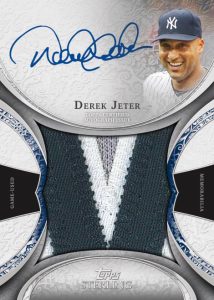 Sterling Splendor Jumbo Autographed Patch Card, Derek Jeter