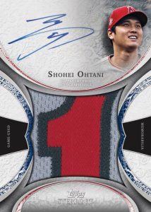 Sterling Splendor Jumbo Autographed Patch Card, Shohei Otani
