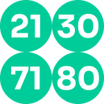 21 - 30 - 71 - 80