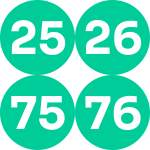 25 - 26 - 75 - 76