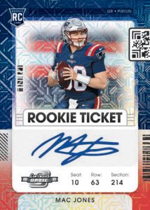 ROOKIE TICKET RPS AUTOGRAPHS RED WHITE & BLUE, Mac Jones