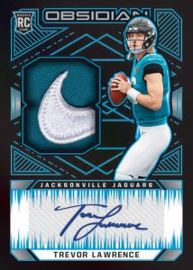 ROOKIE JERSEY AUTOGRAPHS ELECTRIC ETCH BLUE FINITE, Trevor Lawrence