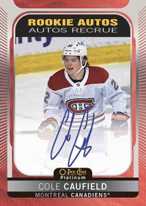 ROOKIE AUTO Red Prism Parallel, Cole Caufield
