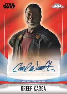 Autograph Card- Red Refractor Parallel, Greef Karga