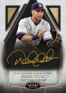 Tier One Autograph Card Gold Ink, Derek Jeter