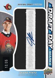 2021-22 Upper Deck SP Game Used Hockey- DRAFT DAY MARKS Rookies, Shane Pinto I