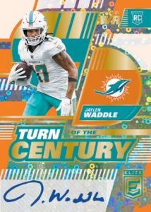 2022 Panini Donruss Elite Football- TURN OF THE CENTURY AUTOGRAPHS ORANGE, Jaylen Waddle