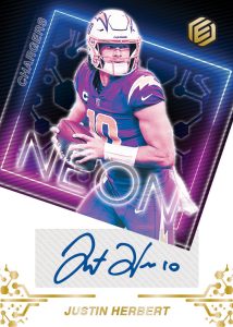 2022 Panini Elements Football- NEON SIGNS, Justin Herbert