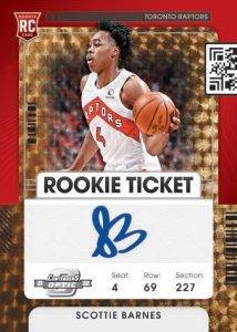 2021-22 Panini Contenders Optic Basketball - ROOKIE SEASON TICKET GOLD VINYL, Scottie Barnes