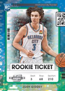 2021-22 Panini Contenders Optic Basketball - ROOKIES GREEN PULSAR, Josh Giddy