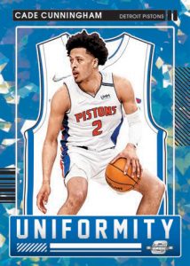 2021-22 Panini Contenders Optic Basketball - UNIFORMITY BLUE CRACKED ICE, Cade Cunningham