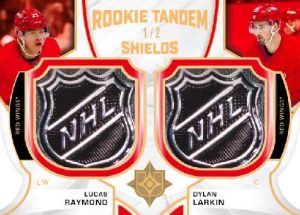 ROOKIE TANDEM SHIELD PATCHES, Lucas Raymond & Dylan Larkin