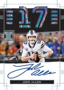 IMPECCABLE JERSEY NUMBER AUTOGRAPHS, Josh Allen