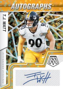 2022 Panini Mosaic No Huddle Football - AUTOGRAPHS NO HUDDLE GOLD, T.J. Watt