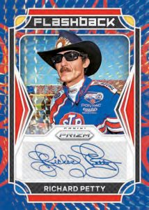 FLASHBACK AUTOGRAPHS PRIZM REACTIVE BLUE, Richard Petty