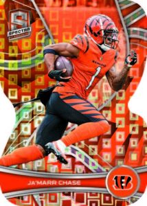2022 Panini Spectra Football - BASE NEON ORANGE DIE-CUT, Ja'Marr Chase