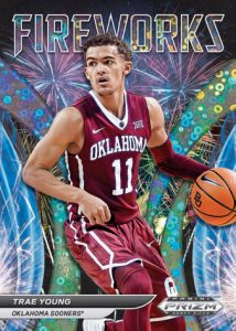 2022-23 Panini Prizm Draft Picks Fast Break Collegiate Basketball - FIREWORKS PRIZMS CIRCLES, Trae Young