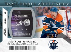 2022-23 Upper Deck Artifacts Hockey - GAME TICKET ARTIFACTS Modern, Connor McDavid