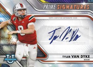 2022 Bowman University Chrome Football - Prime Chrome Signatures Autograph, Tyler Van Dyke