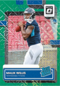 OPTIC RATED ROOKIES PREVIEW GREEN MOJO, Malik Willis