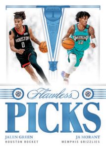 2021-22 Panini Flawless Basketball - FLAWLESS PICKS PLATINUM, Jalen Green & Ja Morant