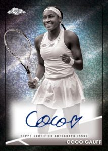 Topps Chrome Autographs –B&W Mini Diamond, Coco Gauff