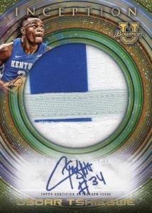 Inception Autographed Jumbo Relic Card, Oscar Tshiebew