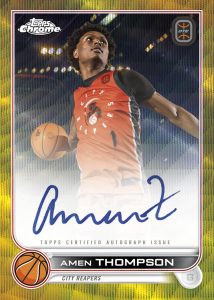 Chrome Autographs -Gold Wave Refractor Parallel, Amen Thompson