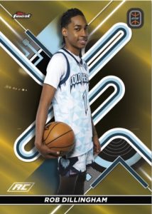 2022-23 Topps Finest Overtime Elite Basketball - Base Card – Gold Refractor Parallel, Rob Dillingham