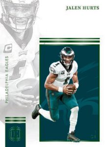 2022 Panini Encased Football - BASE EMERALD, Jalen Hurts