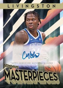 Bowman Masterpieces Autograph Card, Livingston