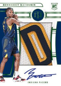 ROOKIE PATCH AUTOGRAPHS EMERALD, Bennedict Mathurin