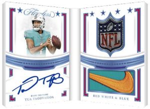 Red, White, and Blue Booklet Auto Tua Tagovailoa