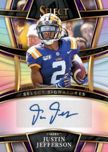 2023 Panini Select Draft Picks Collegiate Football - SIGNATURES SILVER PRIZM, Justin Jefferson
