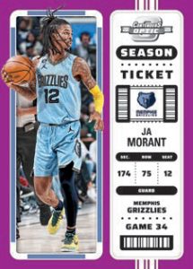 2022-23 Panini Contenders Optic Basketball - SEASON TICKET PURPLE, Ja Morant
