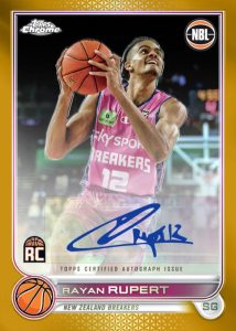 Topps Chrome Autographs –Gold Refractor Parallel, Rayan Rupert