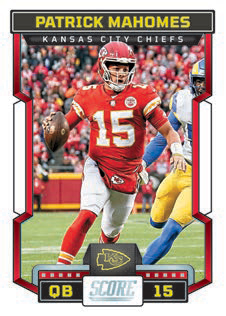 2023 Panini Score Football - BASE, Patrick Mahomes