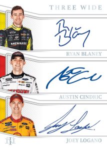 THREE WIDE SIGNATURES HOLO, Blaney, Cindric, Logano