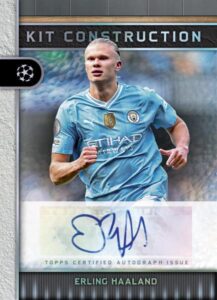 Kit Construction Triple Relics Autograph Book Card, Erling Haaland