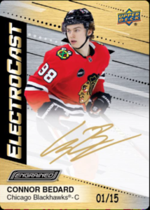 Connor Bedard Electrocast Autograph Card – 2023-24 Upper Deck Engrained Hockey