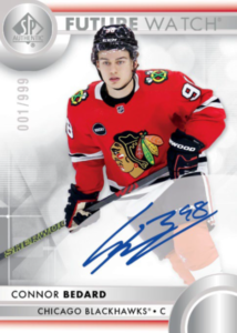 Connor Bedard Future Watch Autograph Card – 2023-24 Upper Deck SP Authentic Hockey