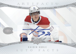 Kaiden Guhle Autofacts Card – 2024-25 Upper Deck Artifacts Hockey