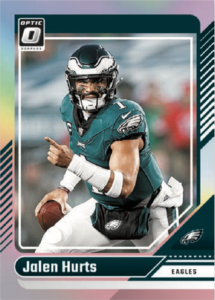 2024 Donruss Optic Football Base Holo Hurts Card – 2024 Donruss Optic Football