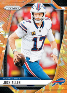 2024 Panini Prizm Football Josh Allen Base Prizm Orange Ice Card – 2024 Panini Prizm Football Hobby Blaster