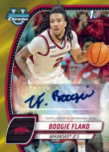2024 25 Bowman University Chrome Basketball Boogie Fland Autograph Card – 2024-25 Bowman University Chrome Basketball
