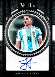 2024-25 Panini Noir Soccer Trading Card Box Autograph Julian Alvarez